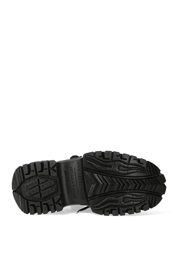 New Rock Cyberpunk TOWER Black Leather Sneakers , 13