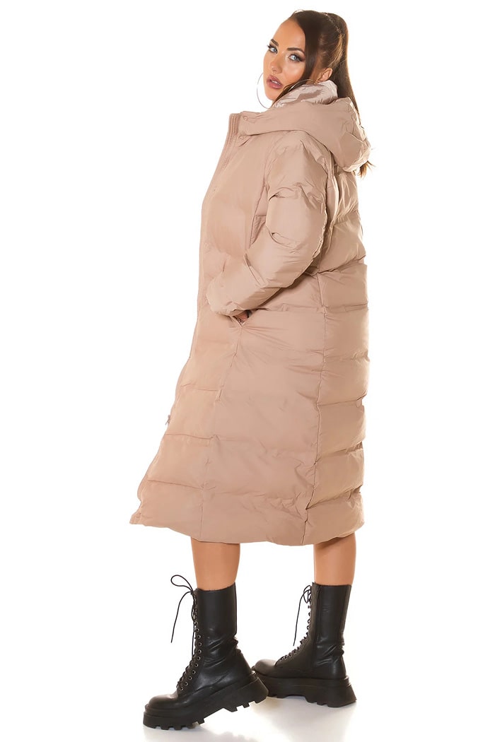Зимнее расклешенное пуховое пальто Oversize K-88, 11