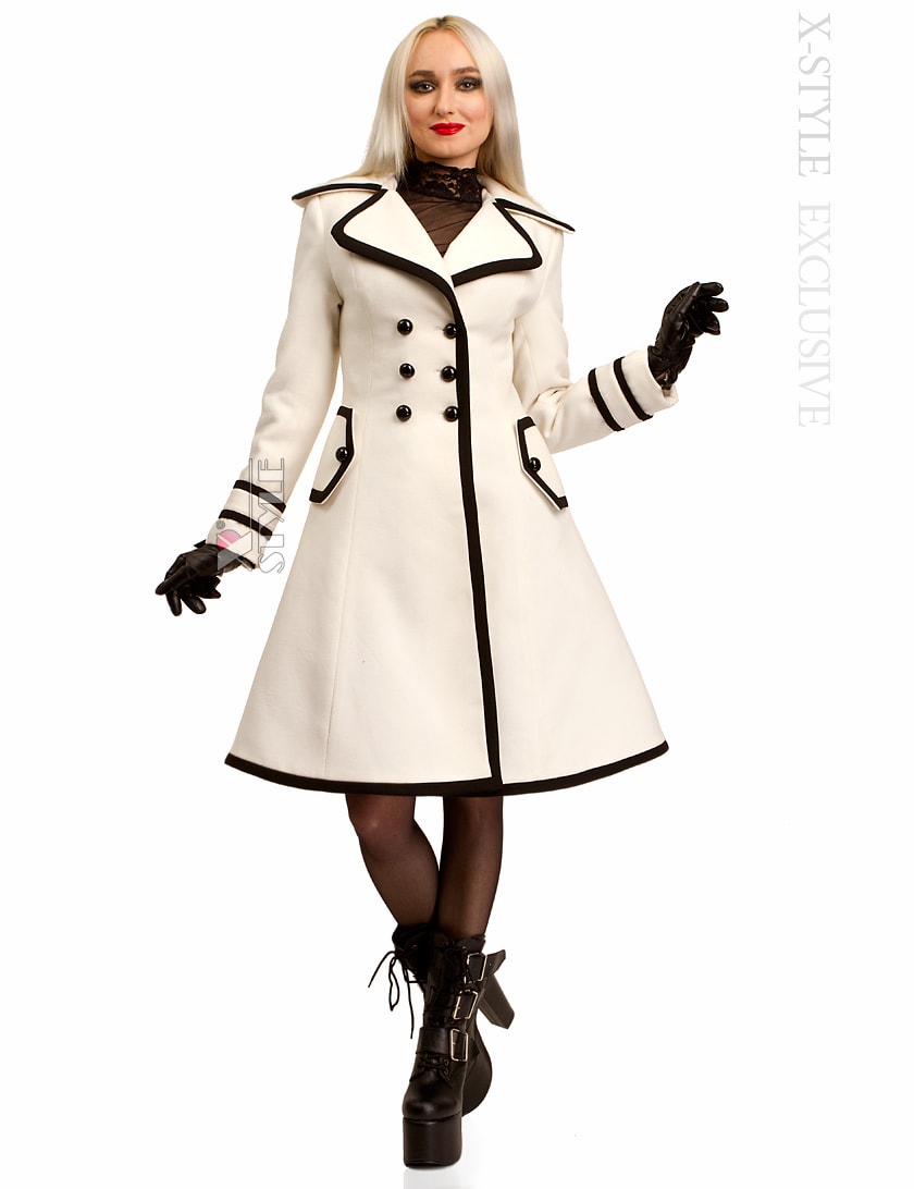 Зимнее кашемировое пальто в стиле Ретро X5059, 3