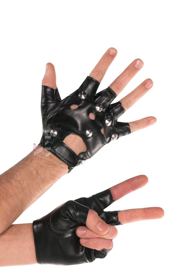 Мужские кожаные перчатки без пальцев XT184, 5