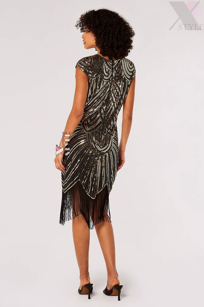 1920s Fringe Elegant Dress X5525, 9