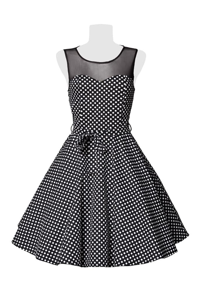 Платье в горошек в стиле Ретро B5514, 11