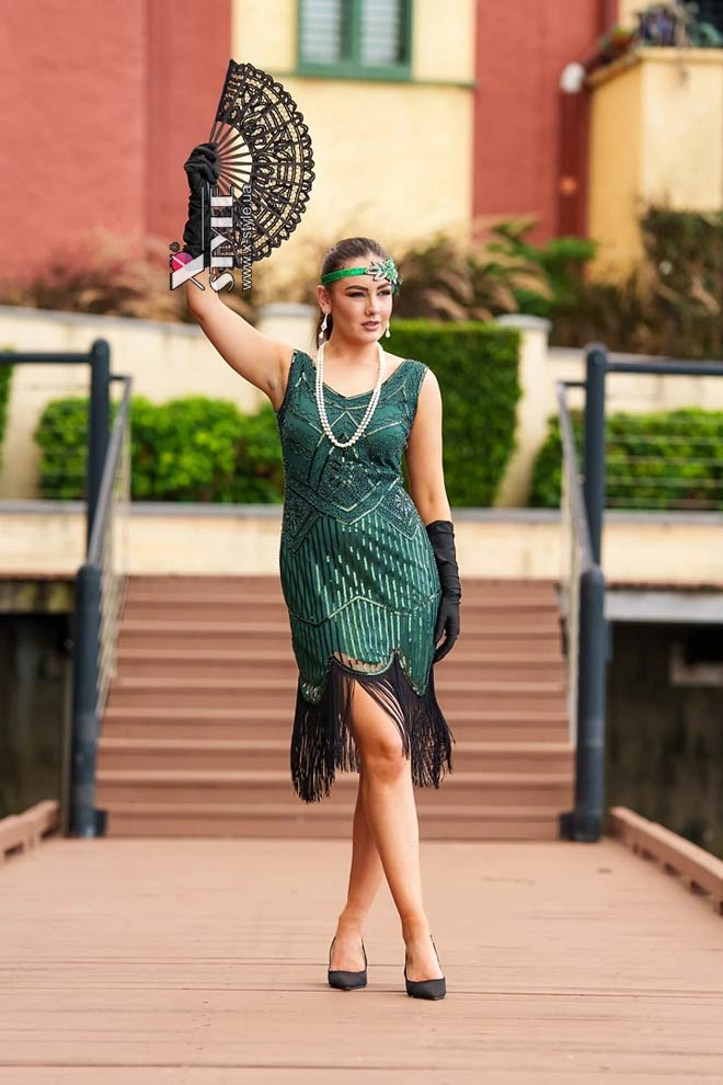 Платье в стиле Гэтсби UF5580 (2XL-3XL), 9