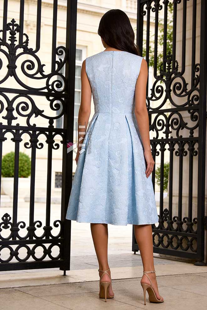 Винтажное вечернее платье нежно-голубого цвета, 5