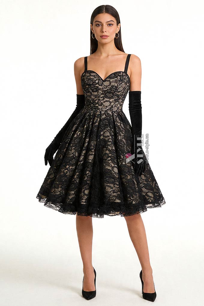 Винтажное вечернее платье с корсетом и вырезом в форме сердца