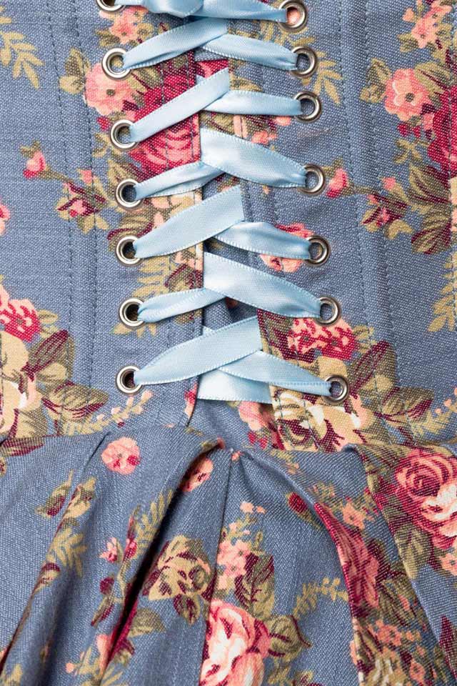 Винтажное летнее платье с корсетом и цветочным узором, 7