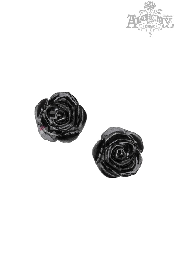 Серьги-гвоздики Black Rose