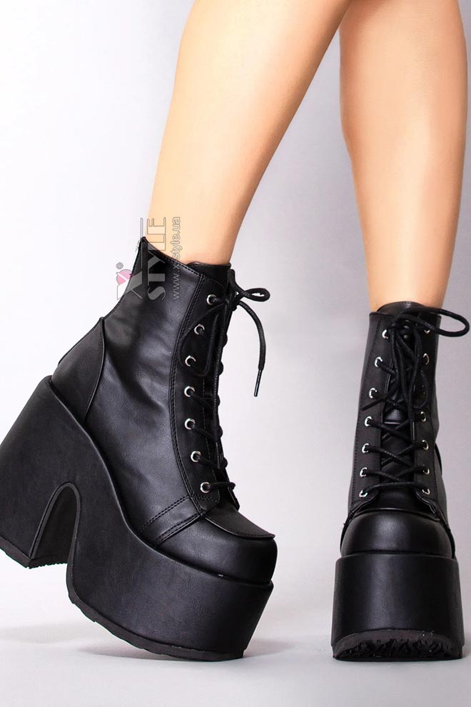 High Platform Ankle Boots with a Chunky Heel, 11