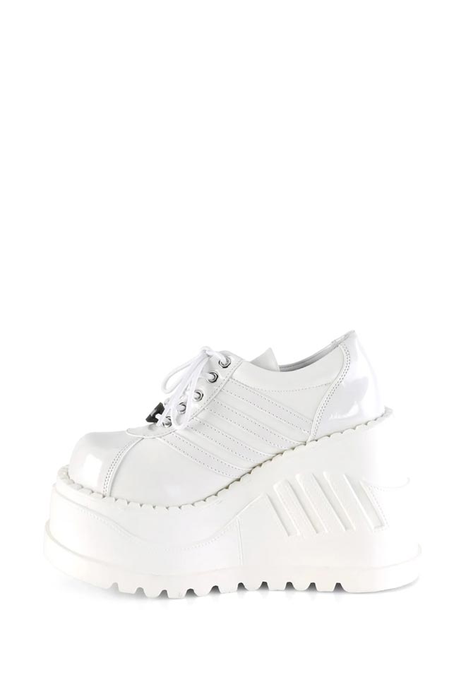 Белые кроссовки на высокой платформе Demonia, 5