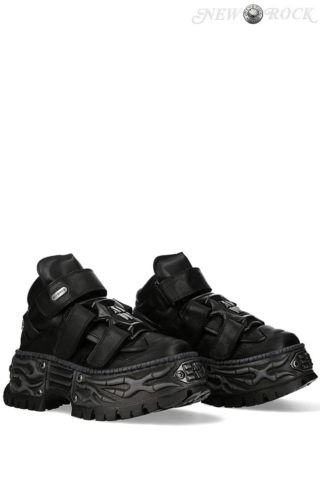 Кожаные кроссовки с винтами New Rock URBAN ELEGANCE