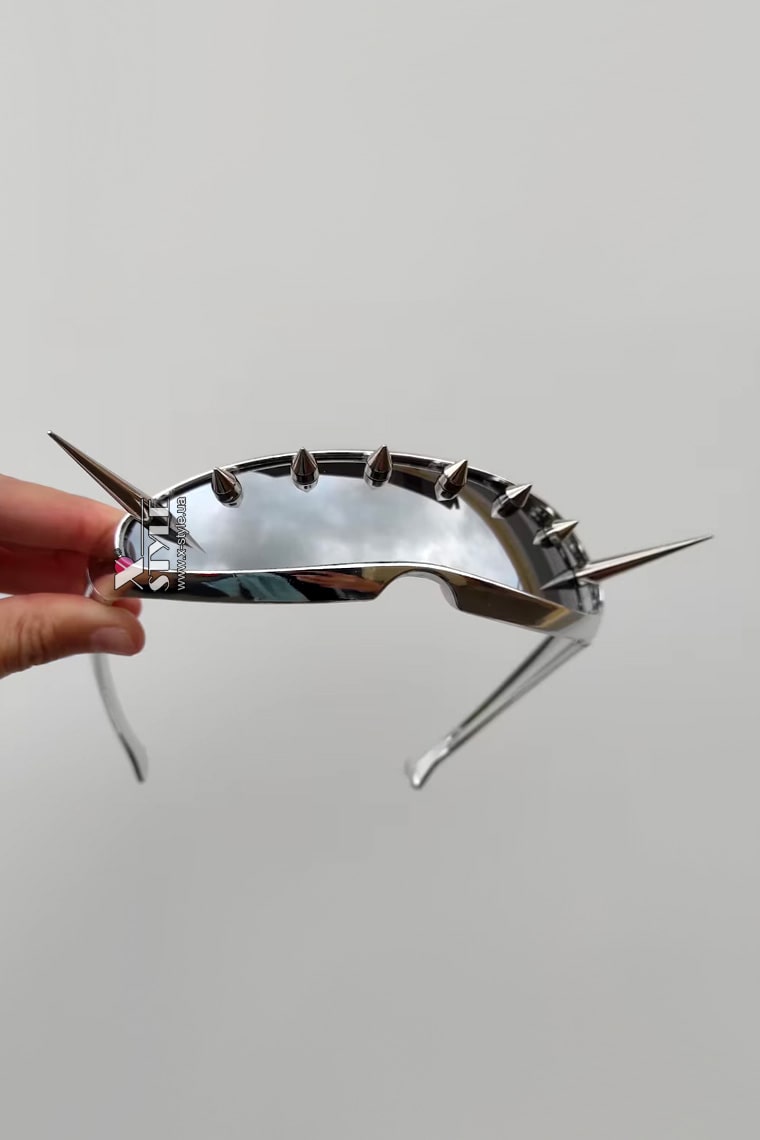 Зеркальные очки Cyberpunk Futuristic Chrome, 11