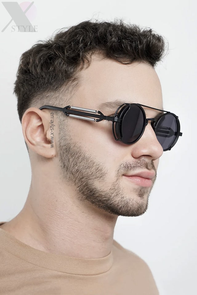 Круглые солнцезащитные очки Grunge Punk Industrial, 9
