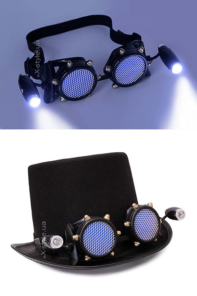 Чорні окуляри гогли з підсвіткою X5103, 3