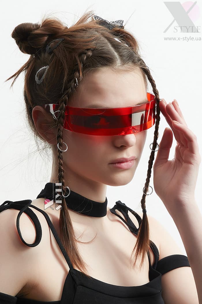 Cyberpunk Red Futuristic Glasses , 11