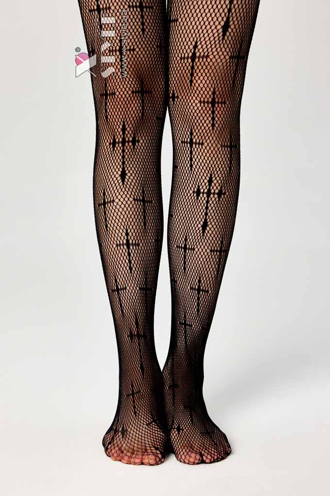 Колготки-сітка з хрестами KC4159, 7