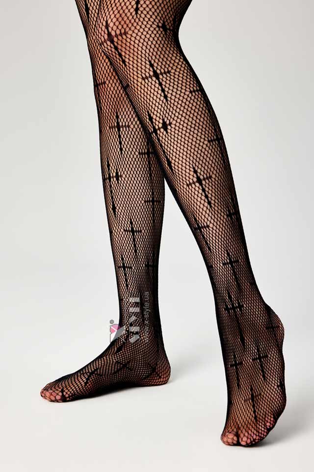 Колготки-сітка з хрестами KC4159, 11