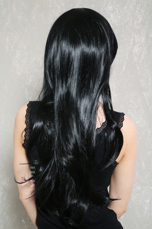 Длинный черный парик Cosplay Couture, 3