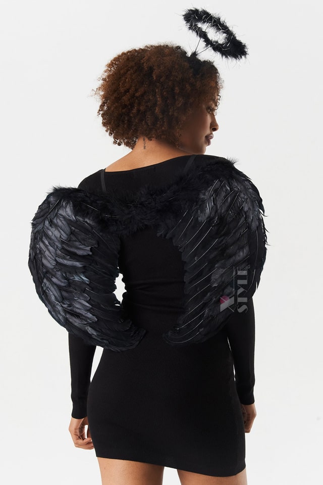 Крылья ангела черные Cosplay Couture (60 см), 5