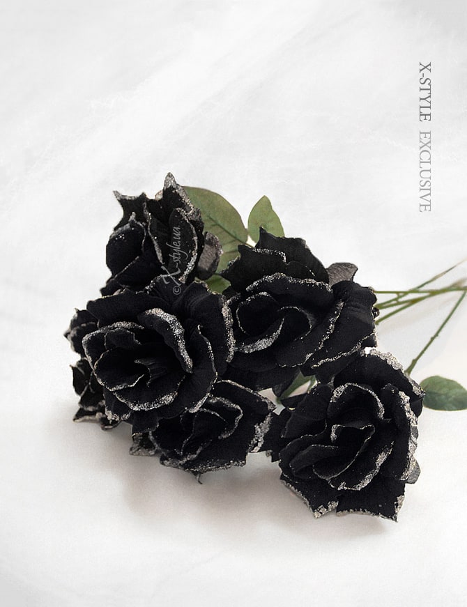 Черная роза (51 см)