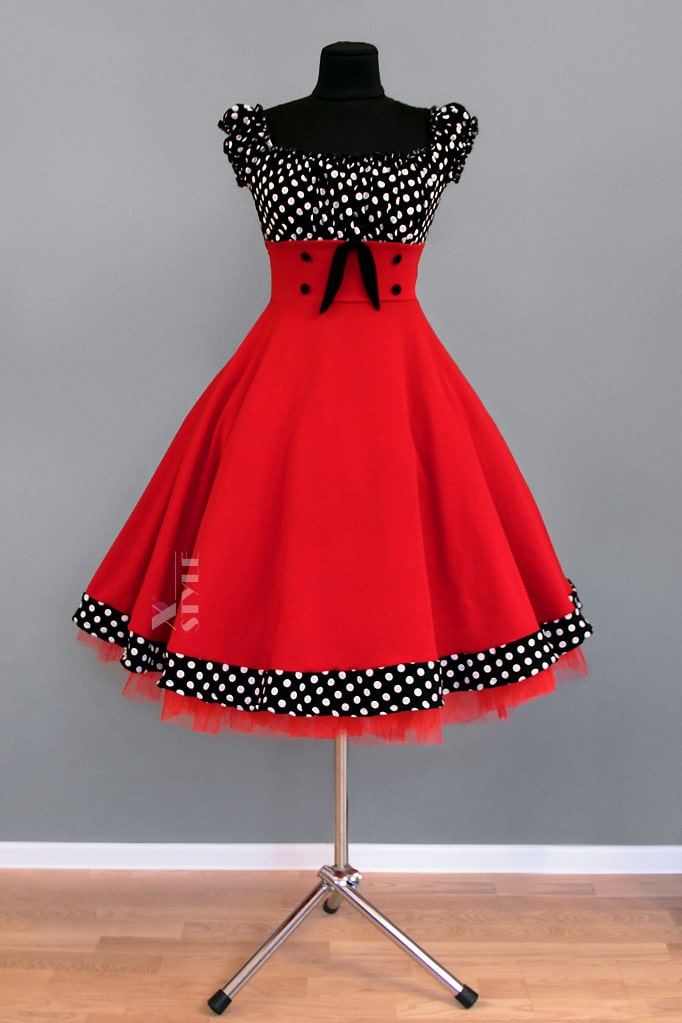 Красное платье с присборенным лифом Belsira, 3